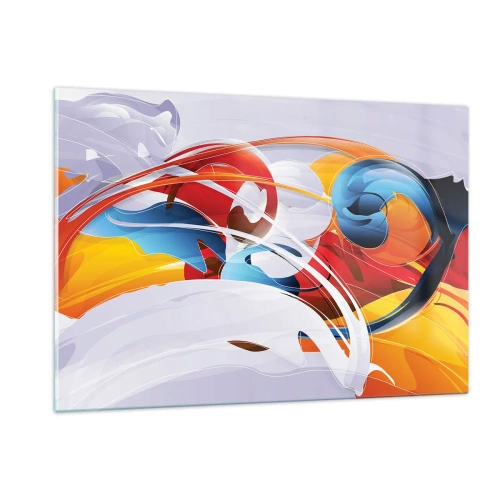 Obraz na skle - Tanec živlov - 120x80 cm