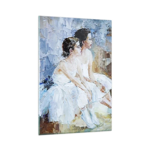 Obraz na skle - Odpočinok mladých labutí - 80x120 cm