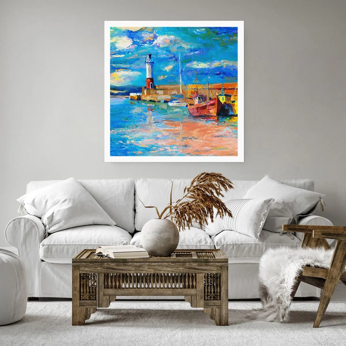 Plagát - Popoludní v dúhovom zálive - 30x30 cm