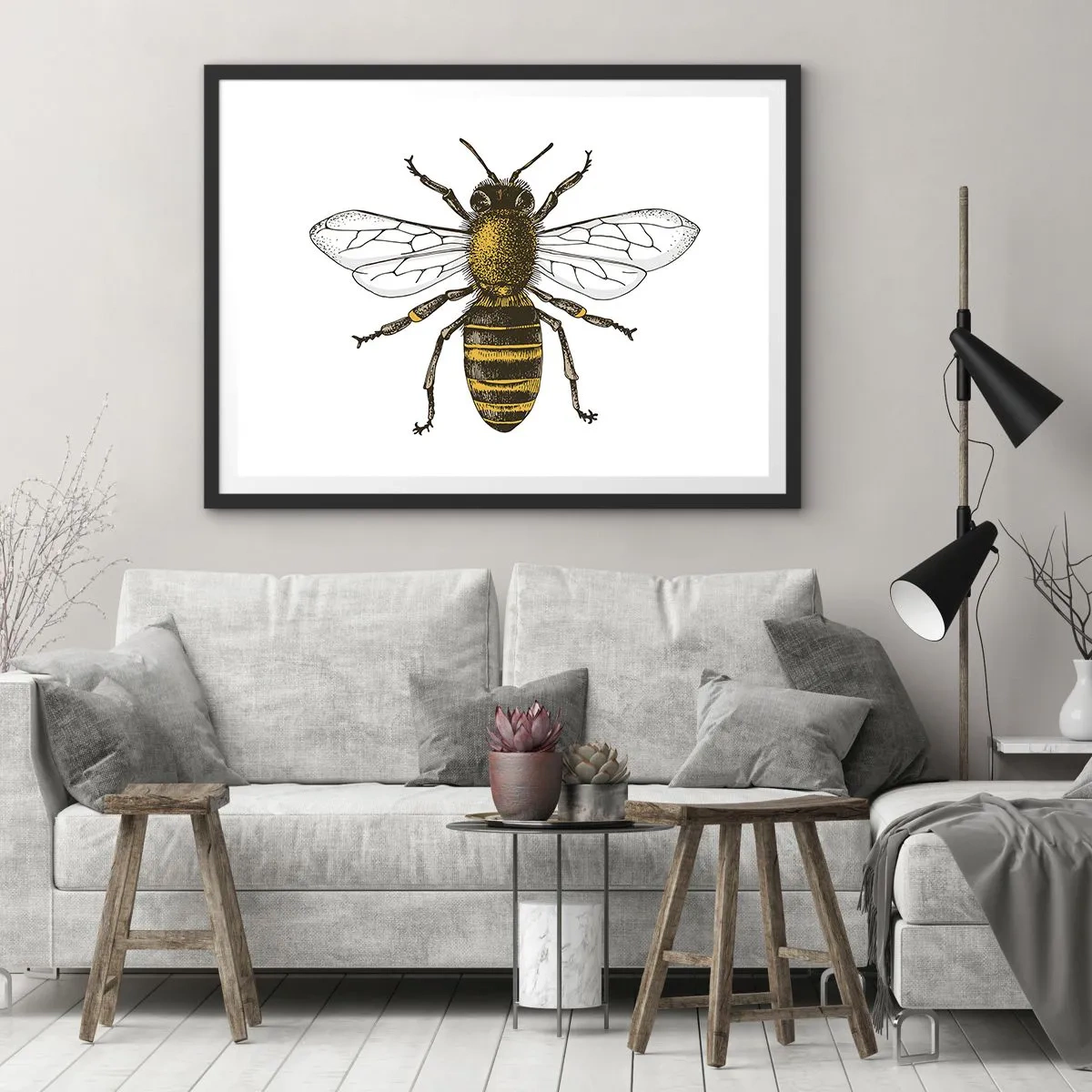 Plagát v čiernom ráme - Krásna a dobrá - 40x30 cm