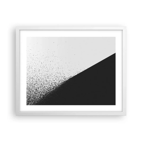 Plagát v bielom ráme - Rýchlejšie a rýchlejšie, viac a viac - 50x40 cm