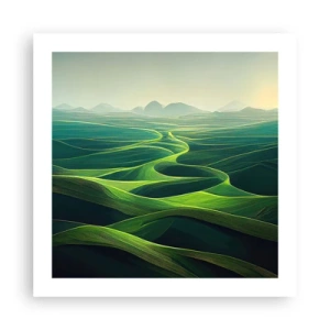 Plagát - V zelených údoliach - 50x50 cm