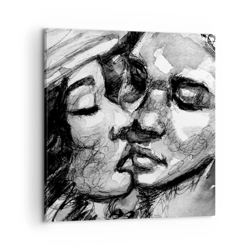 Obraz na plátne - Nežný okamih - 60x60 cm