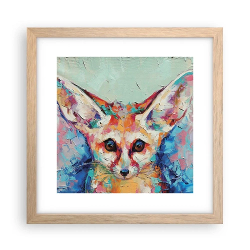 Plagát v ráme zo svetlého duba - Ste na mňa pripravení? - 30x30 cm