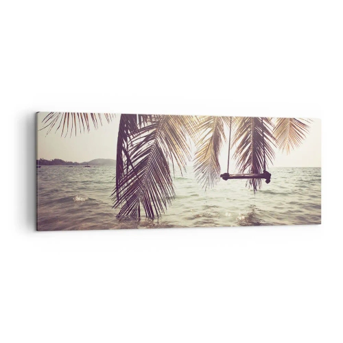 Obraz na plátne - Hojdať sa ľubovoľne v oblakoch - 140x50 cm