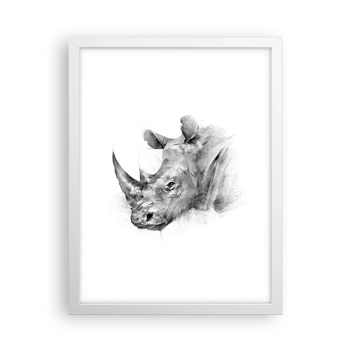 Plagát v bielom ráme - Africký portrét - 30x40 cm