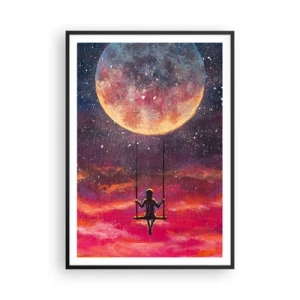 Plagát v čiernom ráme - Stavať si vzdušné zámky - 70x100 cm