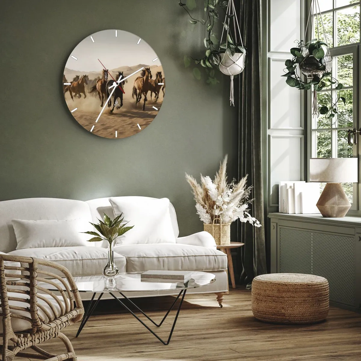 Nástenné hodiny - Voľné ako vietor - 40x40 cm