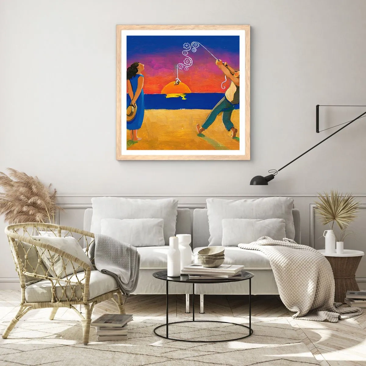 Plagát v ráme zo svetlého duba - Viac ako hviezda z neba - 50x50 cm