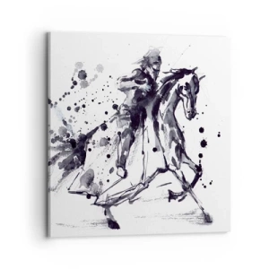 Obraz na plátne - Čierny rytier - 70x70 cm