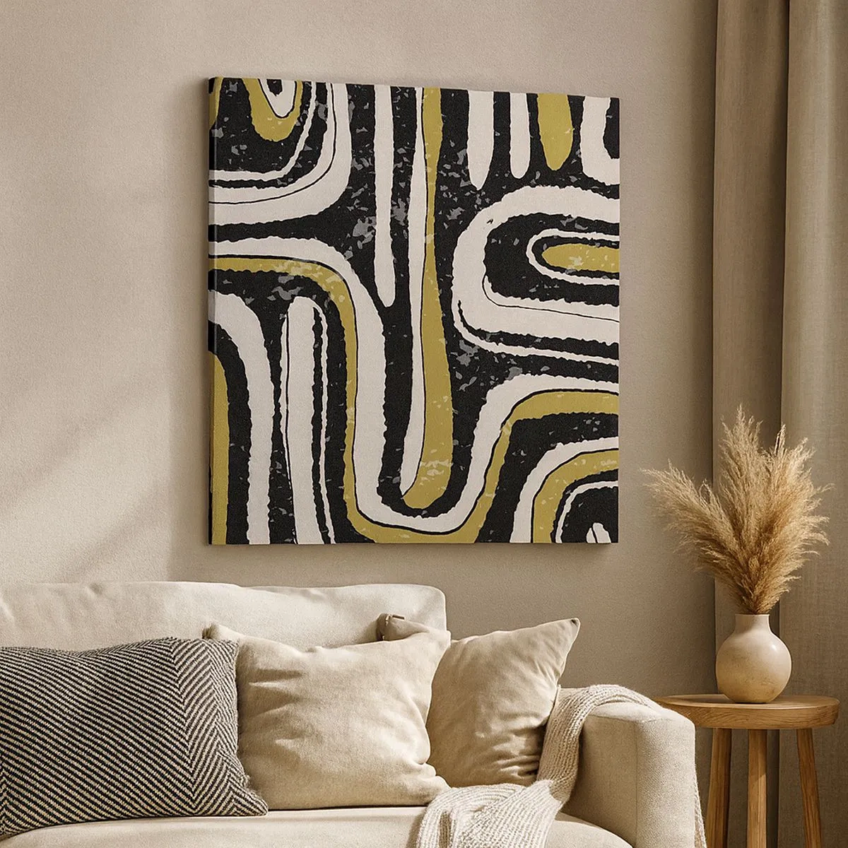 Obraz na plátne - Kompozícia: trakty a uličky - 30x30 cm