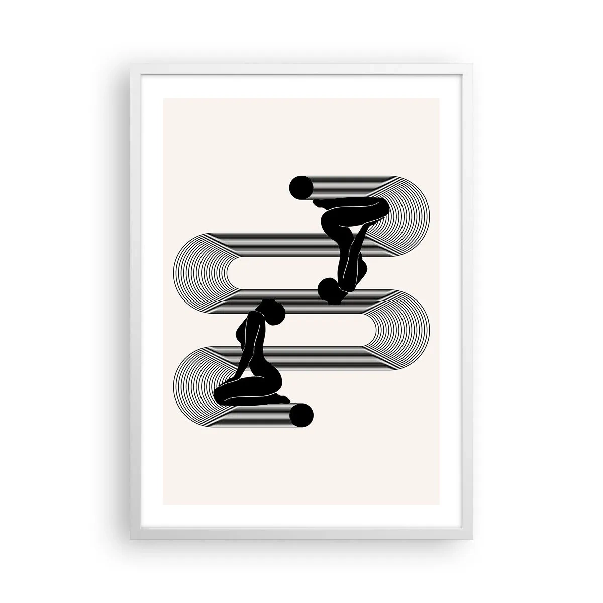 Plagát v bielom ráme - Zmyselná symetria - 50x70 cm