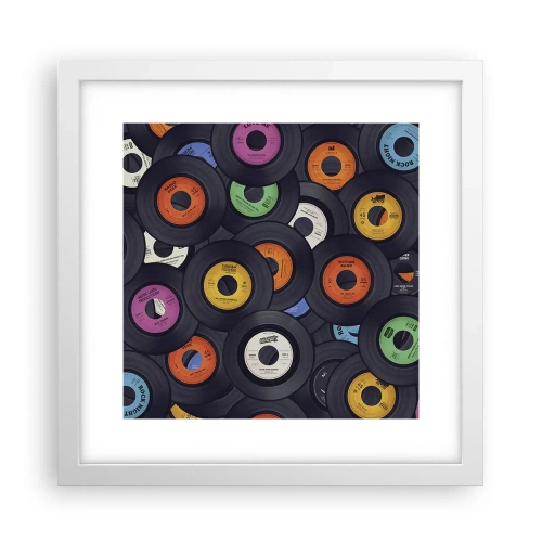 Plagát v bielom ráme - Farby klasiky - 30x30 cm