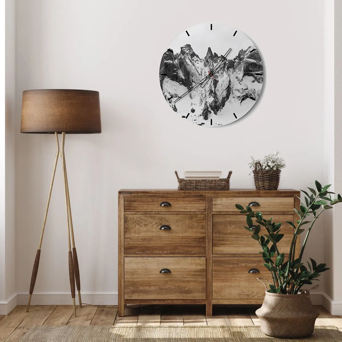 Nástenné hodiny - Hrozivý žulový hrebeň - 30x30 cm