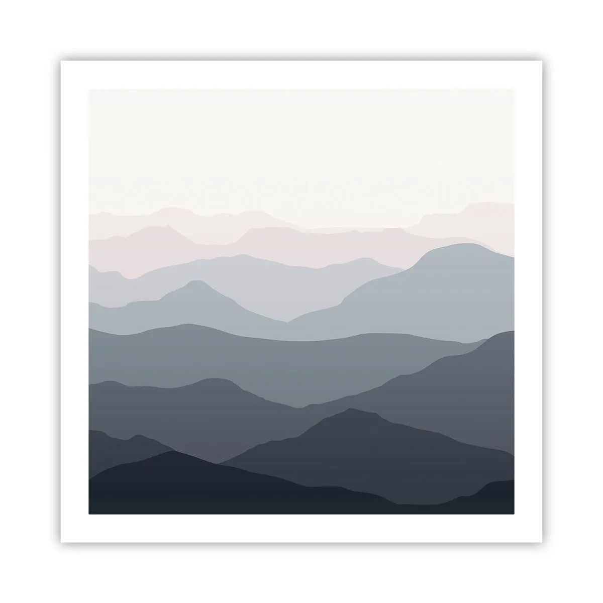 Plagát - Vlny hôr - 60x60 cm