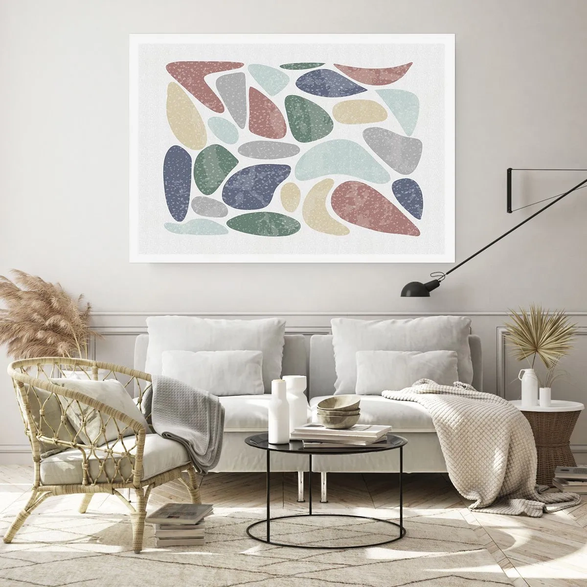 Plagát - Mozaika práškových farieb - 100x70 cm