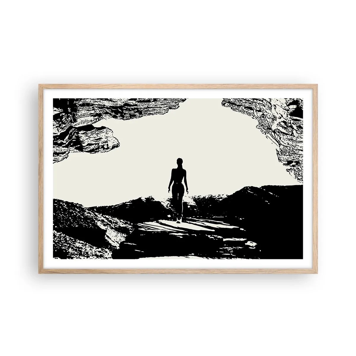 Plagát v ráme zo svetlého duba - Nový pohľad - 91x61 cm