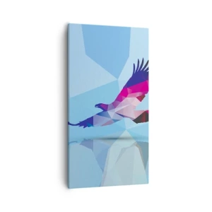 Obraz na plátne - Orol v ľaliovom krištáli - 55x100 cm