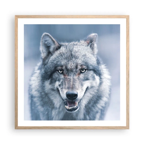 Plagát v ráme zo svetlého duba - Prijmete túto výzvu? - 60x60 cm