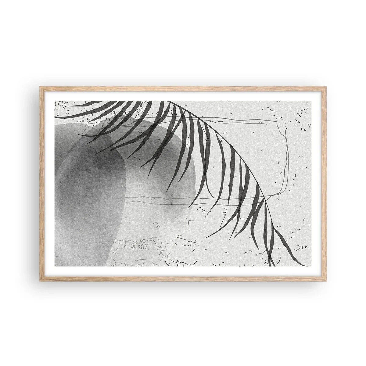 Plagát v ráme zo svetlého duba - Subtílna exotika prírody - 91x61 cm