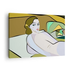Obraz na plátne - Abstraktná postava v modernom štýle - 70x50cm - Intímny portrét - Moderná nástenná dekorácia do obývacej izby a spálne ARTTOR
