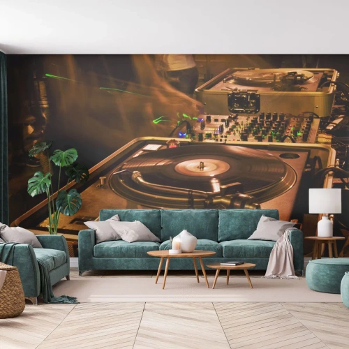 Fototapeta Premium Sand - Cítiš tú silu? - Hudba, DJ, Vinyl - 100x70 cm