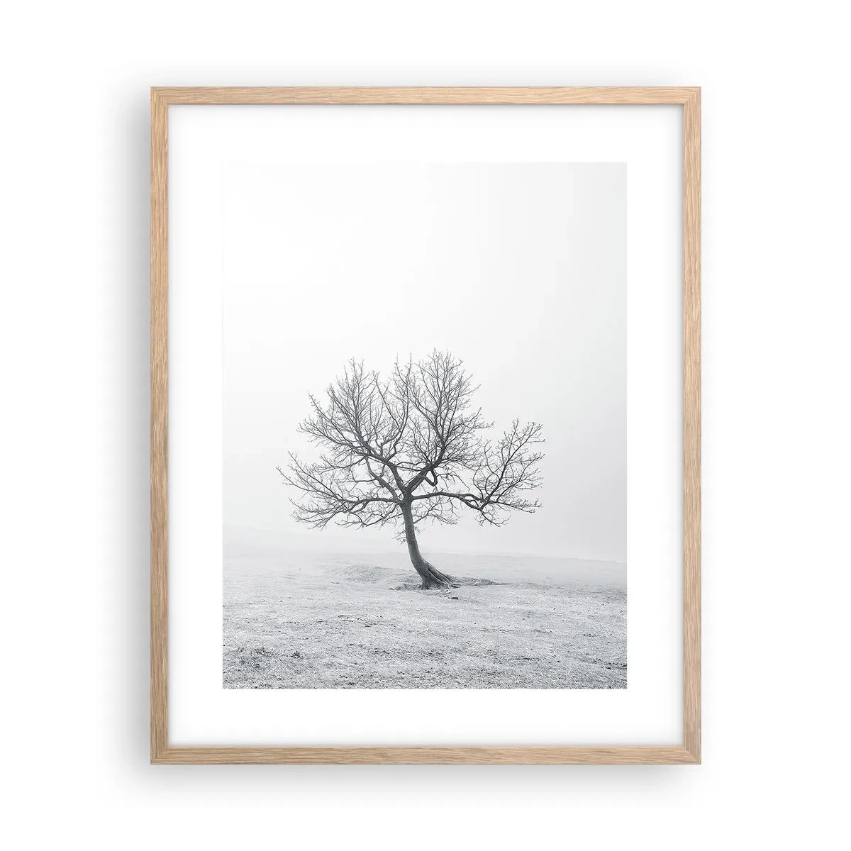 Plagát v ráme zo svetlého duba - Proti ničote - 40x50 cm