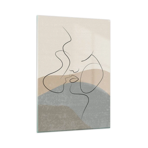 Obraz na skle - Ako ťah štetcom - 50x70 cm