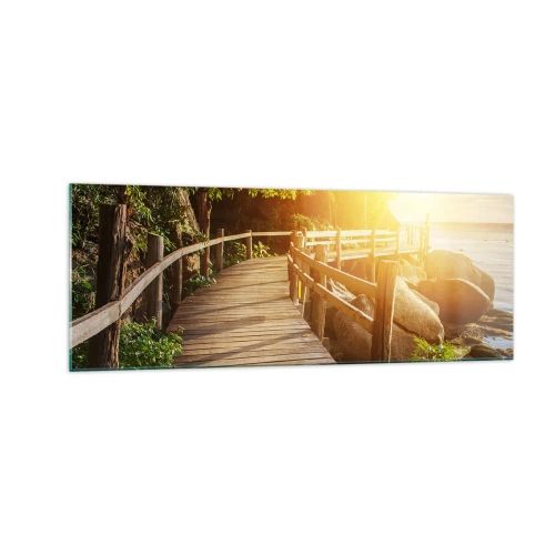 Obraz na skle - Ďalšia zákruta, ďalšie zázraky - 140x50 cm