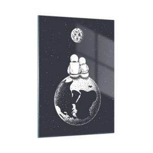 Obraz na skle - Vesmírna love story - 50x70 cm