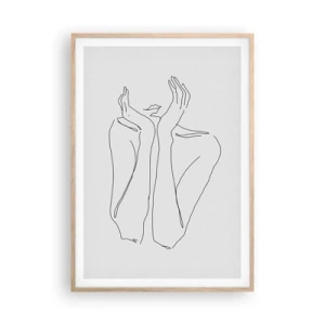 Plagát v ráme zo svetlého duba - O čom snívajú dievčatá - 70x100 cm