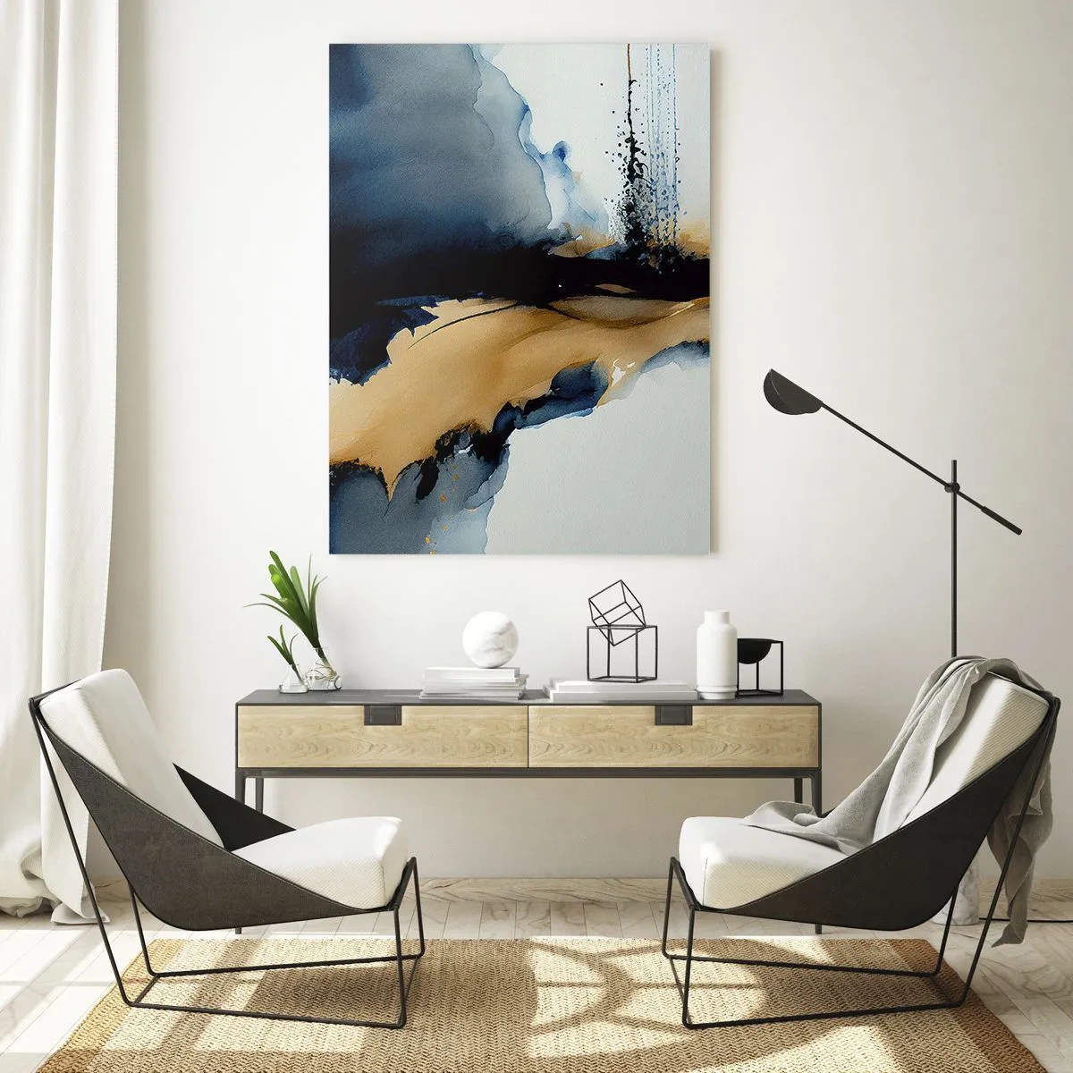 Obraz na skle - Za závojom - 50x70 cm