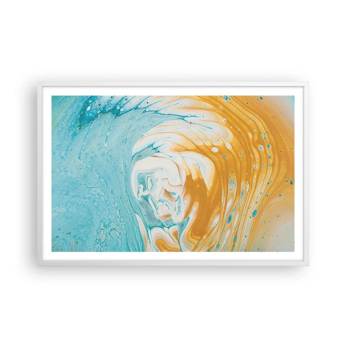 Plagát v bielom ráme - Pastelový vír - 91x61 cm