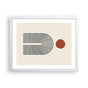 Plagát v bielom ráme - Magnetizmus tvarov a farieb - 50x40 cm