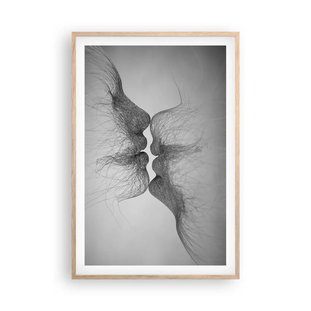 Plagát v ráme zo svetlého duba - Bozk vetra - 61x91 cm