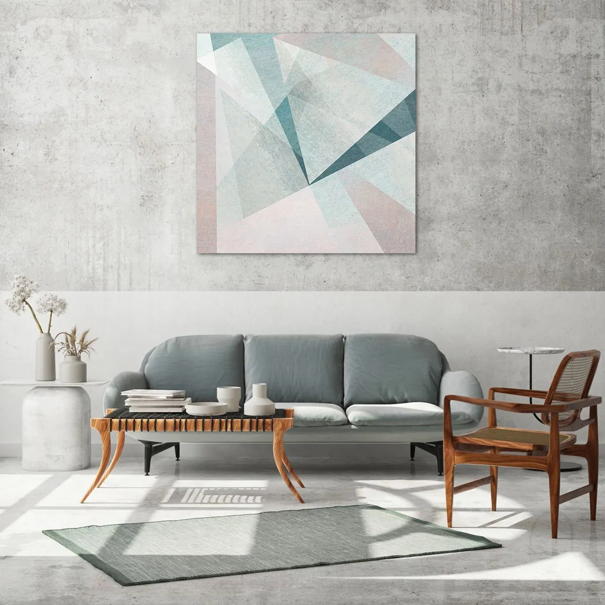 Obraz na skle - V kľude, ale dynamicky - 70x70 cm