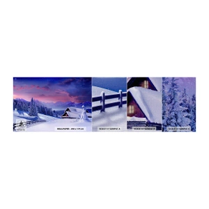 Vzorka fototapety Premium Canvas - Tichá noc - Krajina, Zima, Alpy - 100x30 cm