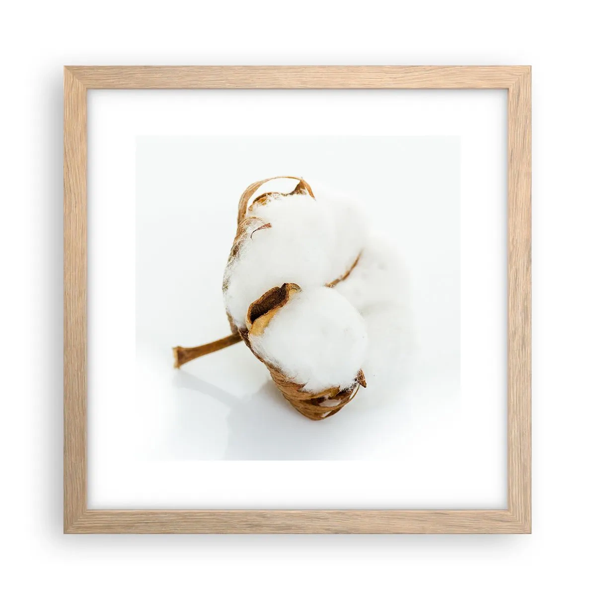 Plagát v ráme zo svetlého duba - Mäkká od prírody - 30x30 cm