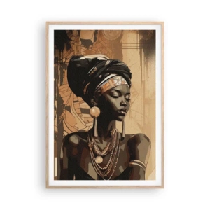Plagát v ráme zo svetlého duba - Africký majestát - 70x100 cm