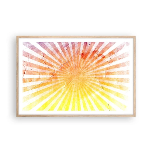 Plagát v ráme zo svetlého duba - Východy a západy - 91x61 cm