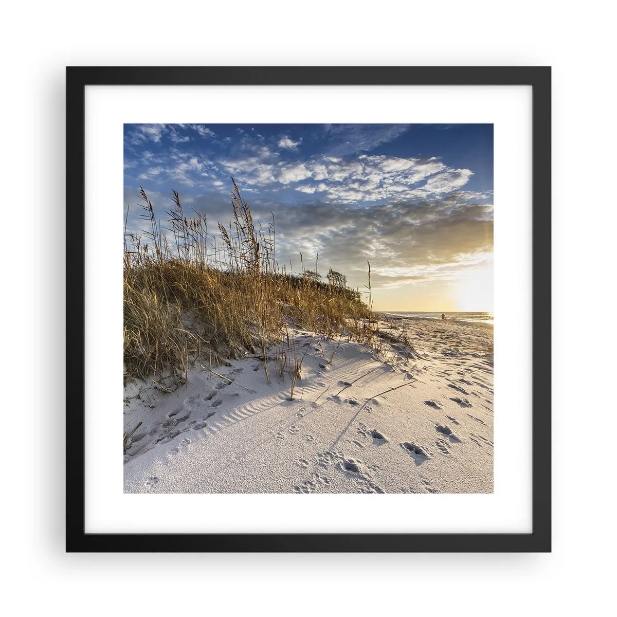 Plagát v čiernom ráme - Pozvánka na prechádzku - 40x40 cm