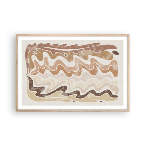 Plagát v ráme zo svetlého duba - Dobrá energia – dobré emócie - 91x61 cm