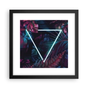 Plagát v čiernom ráme - Záhrada v disco štýle - 30x30 cm