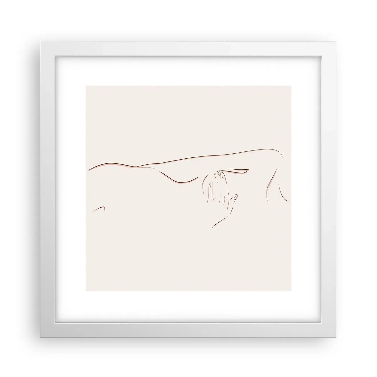 Plagát v bielom ráme - Tvar túžby - 30x30 cm