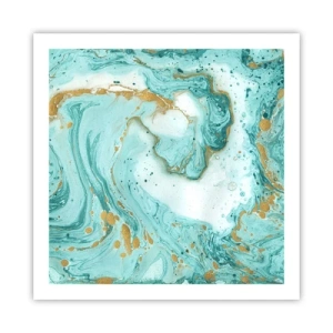 Plagát - Pod veľkou vlnou z epochy Edo - 60x60 cm