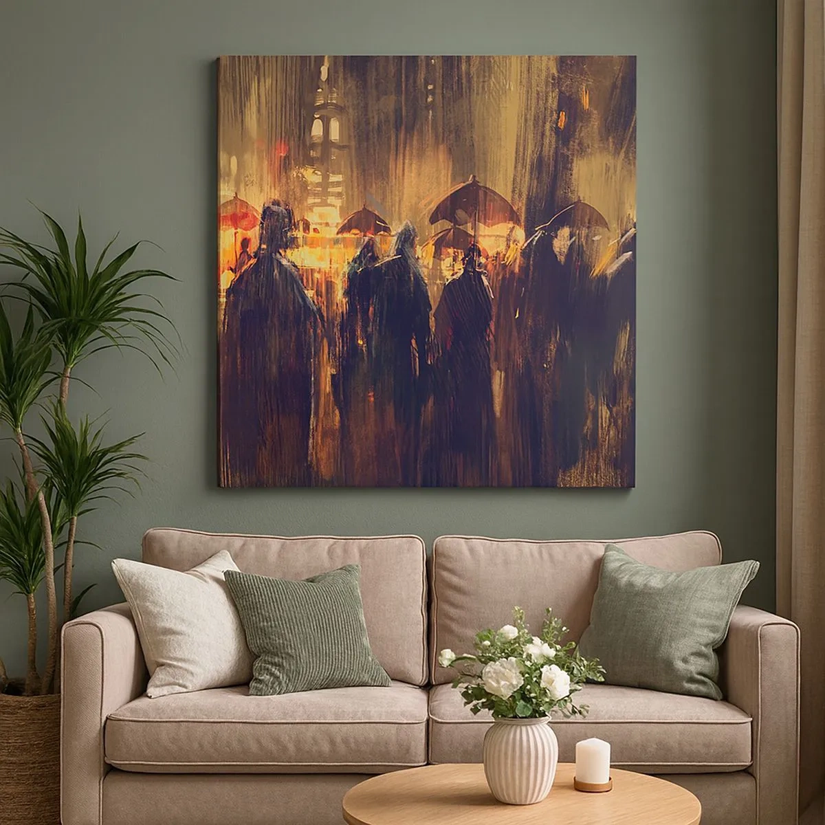 Obraz na plátne - Nasledovníci dažďa - 30x30 cm