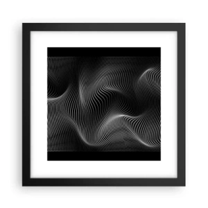 Plagát v čiernom ráme - Tanec svetla v priestore - 30x30 cm