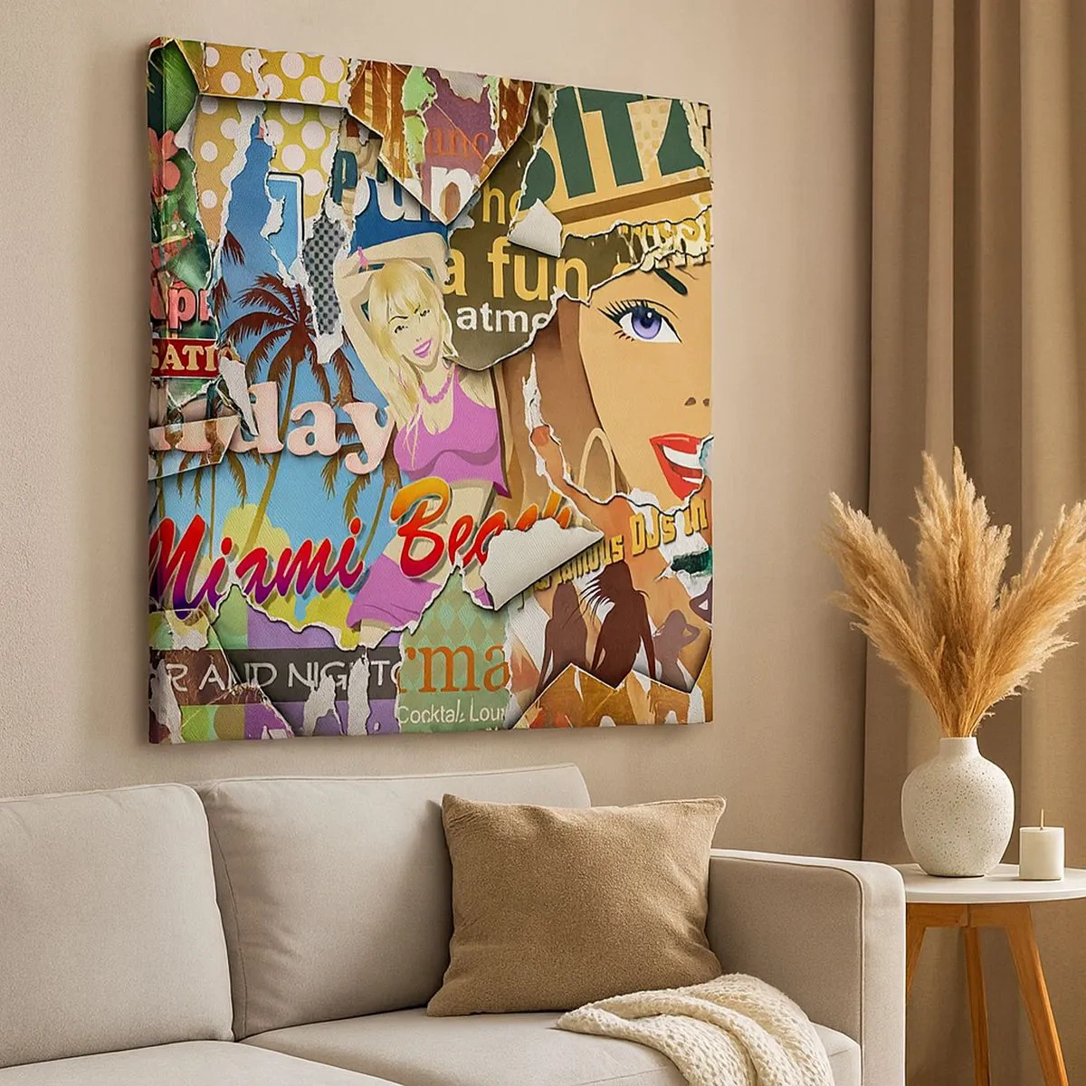 Obraz na plátne - Prázdninová retrospektíva - 30x30 cm