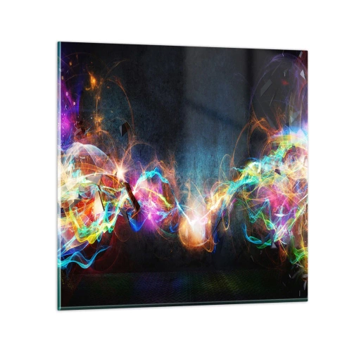 Obraz na skle - Radostne proti tme - 70x70 cm