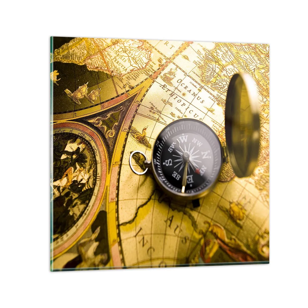 Obraz na skle - Čo tak na koniec sveta? - 70x70 cm